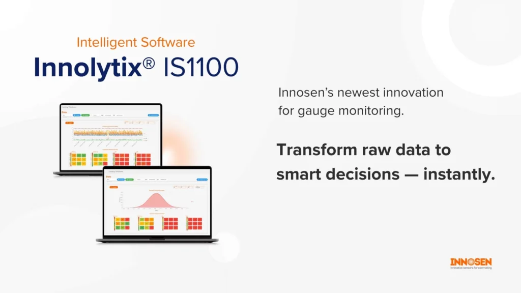 IS1100 Innolytix® dashboard with coating quality trends and heat maps