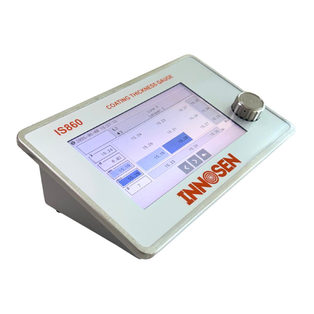 CoatPro™ IS860 coating thickness gauge for measuring dry lacquer coating on 2-piece and 3-piece metal cans