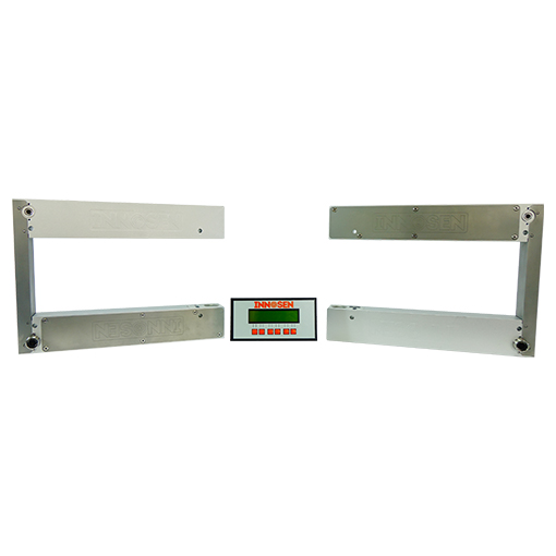 IS416 Sheet Skew Measurement System - Innosen Hardware View The IS416 Sheet Skew Measurement System sensor Heads and Controller.